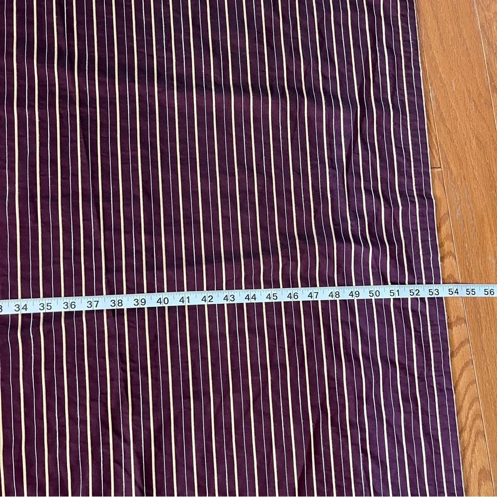 Maroon‎ Burgandy Gold Striped Curtain Panel with Grommets 3 panels
